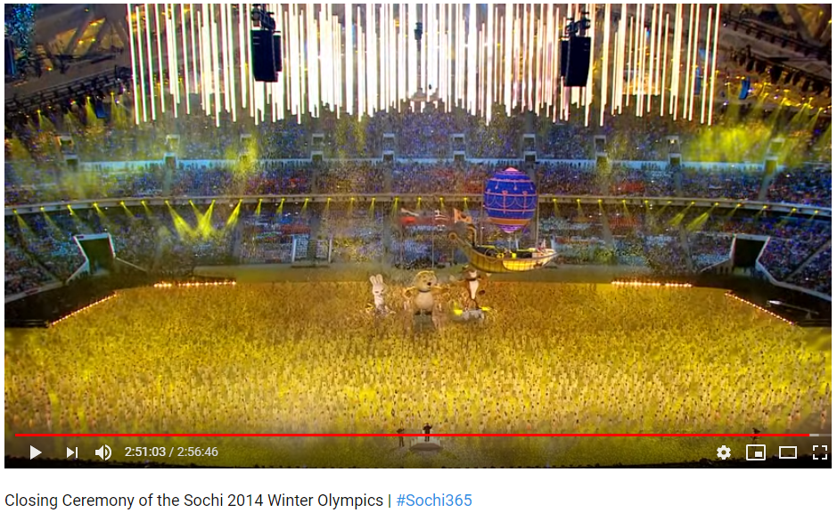 Closing ceremony of the sochi 2014 winter olympics a