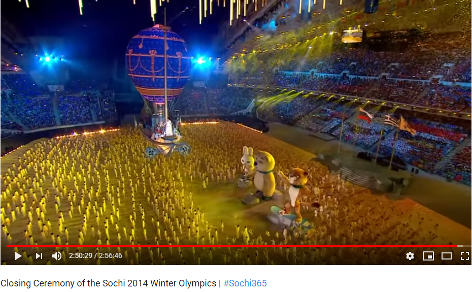 Closing ceremony of the sochi 2014 winter olympics