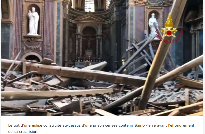Le toit eglise saint pierre et saint paul effondrement 30 8 2018